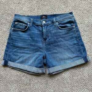 7 for all man kind high rise Jean shorts